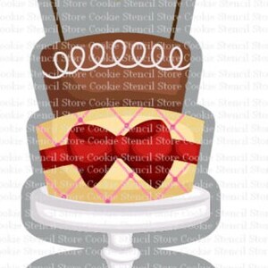 Cake with Stand Cookie Cutter, Birthday Cookie Cutter