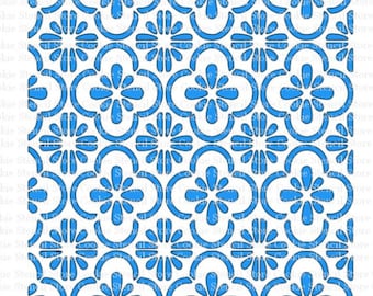 Floral Tile Cookie Stencil SVG: Wedding, Mother&#39;s Day (Digital File)