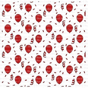 Balloons and Confetti Background Cookie Stencil, SVG, Digital File, Birthday Stencil SVG, Celebration Stencil SVG