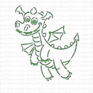 Pochoir à biscuits Dragon volant : pochoir pour gâteau et création artisanale PYO