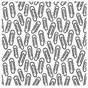 Paper Clips Background Stencil: Cookie, Cake, Craft Stencil