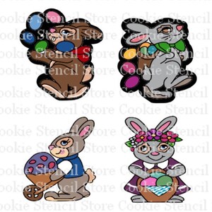 Easter Bunny Cookie Cutter Set, Bunny Cookie Cutter