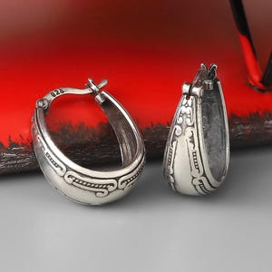 Boho Earrings, 925K Sterling Silver Women Earrings, Artisan Statement Mandala Earrings , Gift for Her, Vintage Earrings, Mothers day Gift