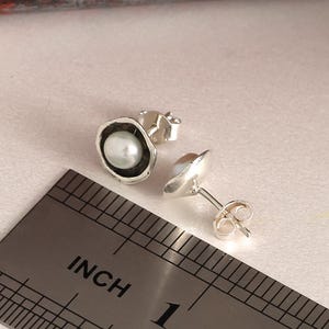 Boho Sterling Silver Pearl Women Jewelry Set - Vintage Handmade Earrings Necklace For Her image 7