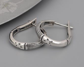 Boho-oorbellen: vintage sterlingzilveren damesringen, alledaagse boho-sieraden voor haar
