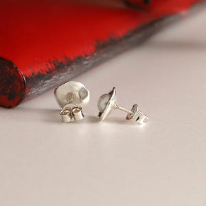 Boho Sterling Silver Pearl Women Jewelry Set - Vintage Handmade Earrings Necklace For Her image 9
