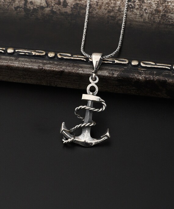 Etsy anchor best sale necklace