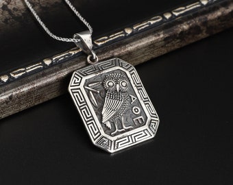 925 Sterling Silver Owl Pendant, Silver Animal Jewelry, 925 Sterling Silver Necklace, 925 Sterling Silver Animal Necklace, Animal Lover Gift