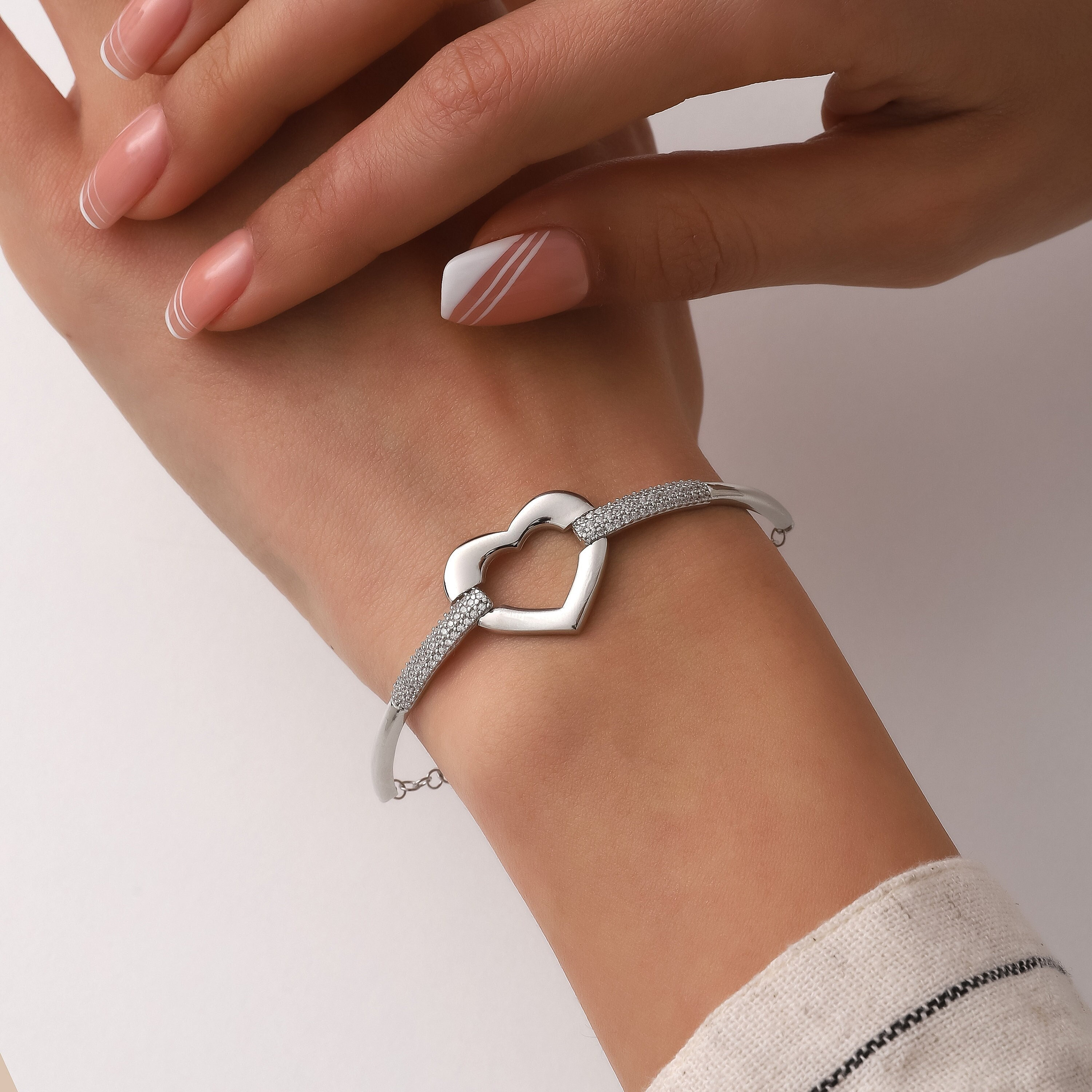 ブレスレット STONEHENgE silver heart bracelet SC1774 StoneHenge Silver Heart Bracelet SC1762 Silver925 Rhodium