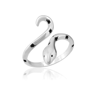 Serpent Ring , Sterling Silver Statement Snake Ring , Adjustable Women Ring , Boho Ring ,Minimalist Ring,Gift For Her , Birthday Gift