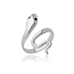 Anello a serpente da donna: anello a serpente in argento sterling, gioiello moderno regolabile