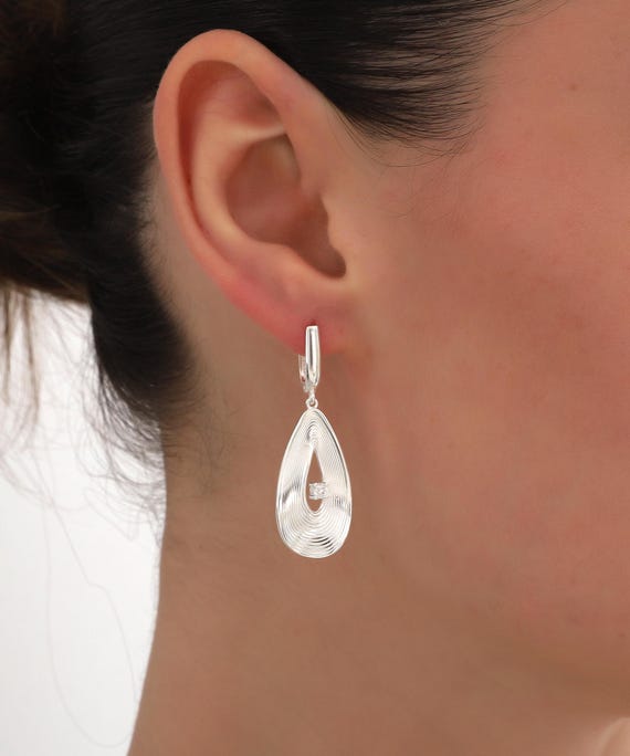 Orecchini Lunghi A Goccia Con Cristalli - Clip-on Senza Fori Per Donna, Eleganti E Leggeri, In Confezione Regalo