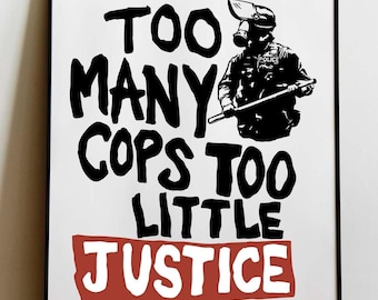 Defund The Police Poster, Anarchist, Revolt Art
