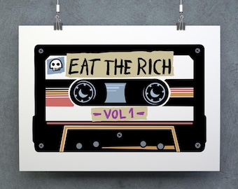 Eat The Rich Print, Marxism, Socialist, Solidarity Art