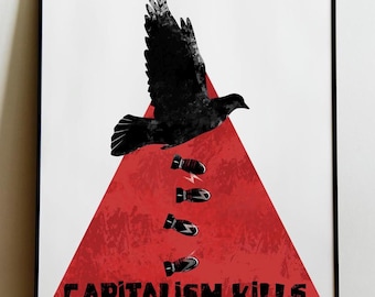 Anti Capitalism Poster, Social Justice, Human Rights