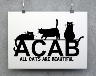 All Cats Poster, 1312 Art (Digital Download)