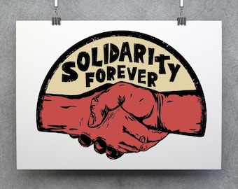 Solidarity Poster, Anarchist, Rights, Leftist, Marxism Print