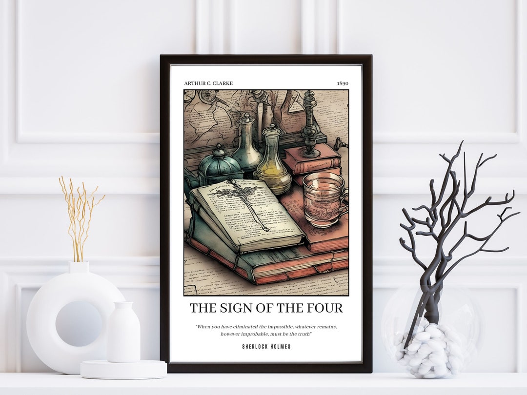 Sherlock Holmes Poster Aesthetic Book Posters Sherlock Etsy