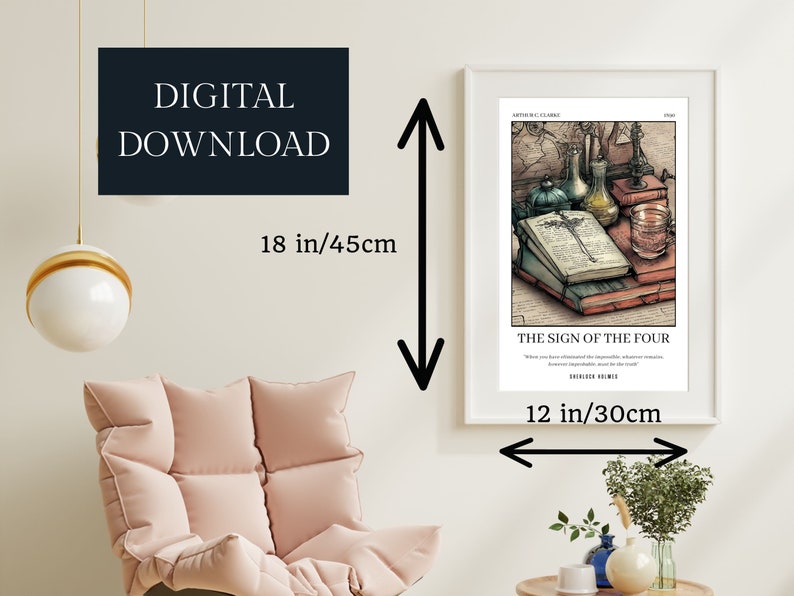 Sherlock Holmes Poster Aesthetic Book Posters Sherlock Etsy