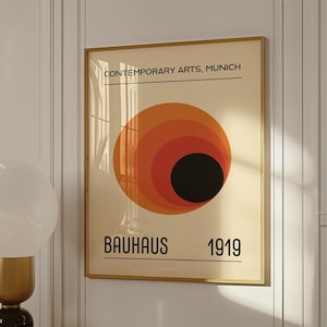 Colorful Bauhaus Poster Modern Wall Art Contemporary Home Decor Minimalist Abstract Print Geometric Wall Art Trendy Retro Museum Poster Art