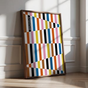 Colourful Abstract Wall Print Bold Modern Art Geometric Poster Colorful Art for Living Room Poster Abstract Wall Art Colorful Print for Home