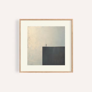 Surrealistische leegte kunstafdruk: minimalistisch existentialistisch decor