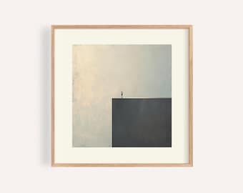 Surrealist Void Art Print: Minimalist Existentialist Decor