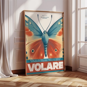 Stampa di farfalle colorate per il soggiorno / Stampa di poster moderno, regalo per un'arte murale vibrante / Regali alla moda per la decorazione della casa, stampa da parete per esposizioni