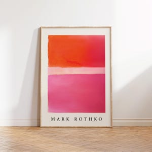 Art mural abstrait moderne inspiré de Mark Rothko | Impression d'art contemporain en blocs de couleurs pour chambre ou salon