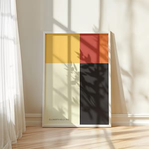 Abstract Exhibition Poster Color Blocks Poster Minmalist Wall Art Modern Print for Living Room Decor Colorful Geometric Wall Art Modern Art