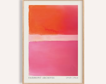 Mark Rothko Inspired Abstract Art Print: Modern Color Block Poster