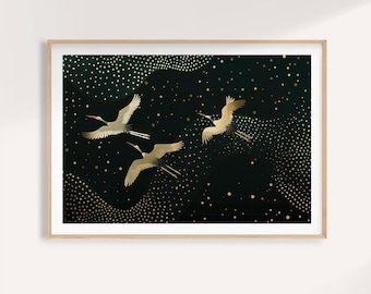 日本の墨絵風景画：霧深い山寺の風景 - Etsy 日本