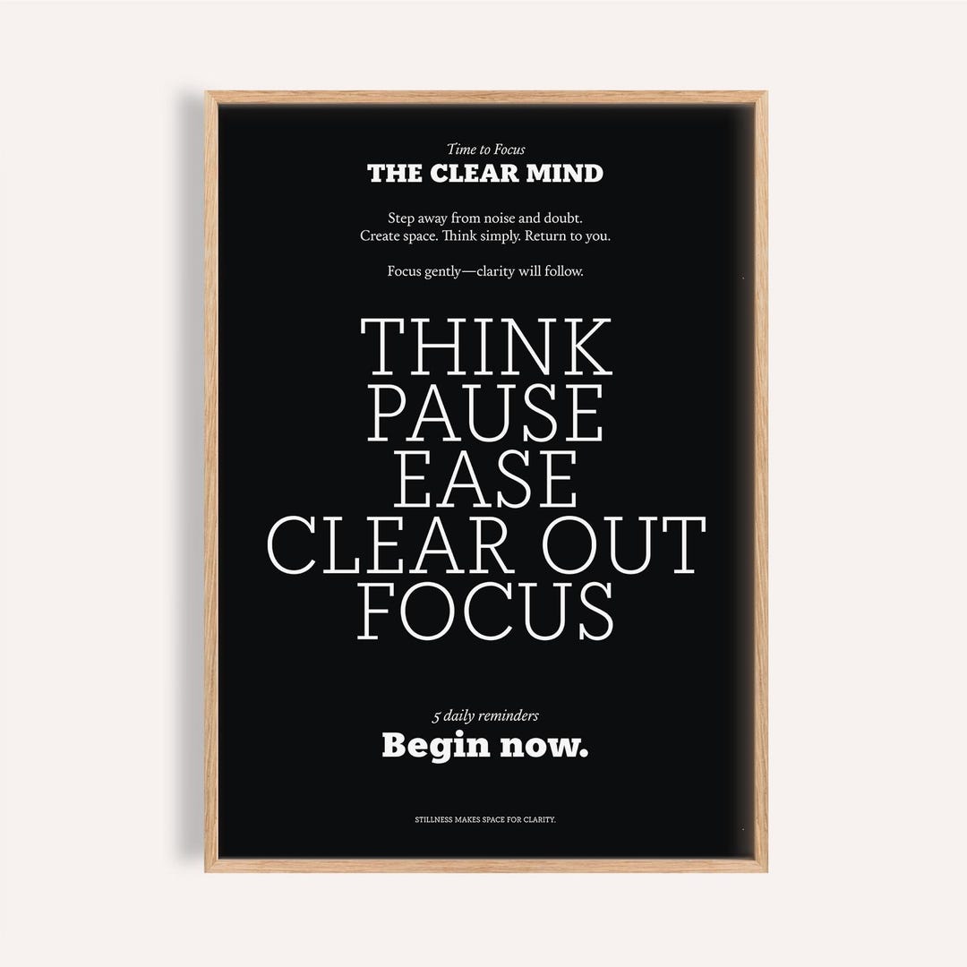 Motivational Wall Art Print: Black and White Typography Poster - Etsy