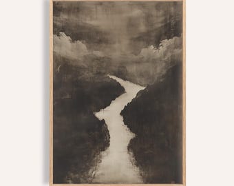 墨絵川の風景画：日本の水墨画 - Etsy 日本