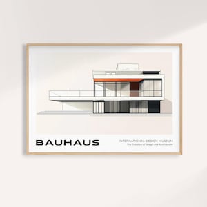 Impresión de arquitectura Bauhaus: arte mural modernista para el hogar y la oficina