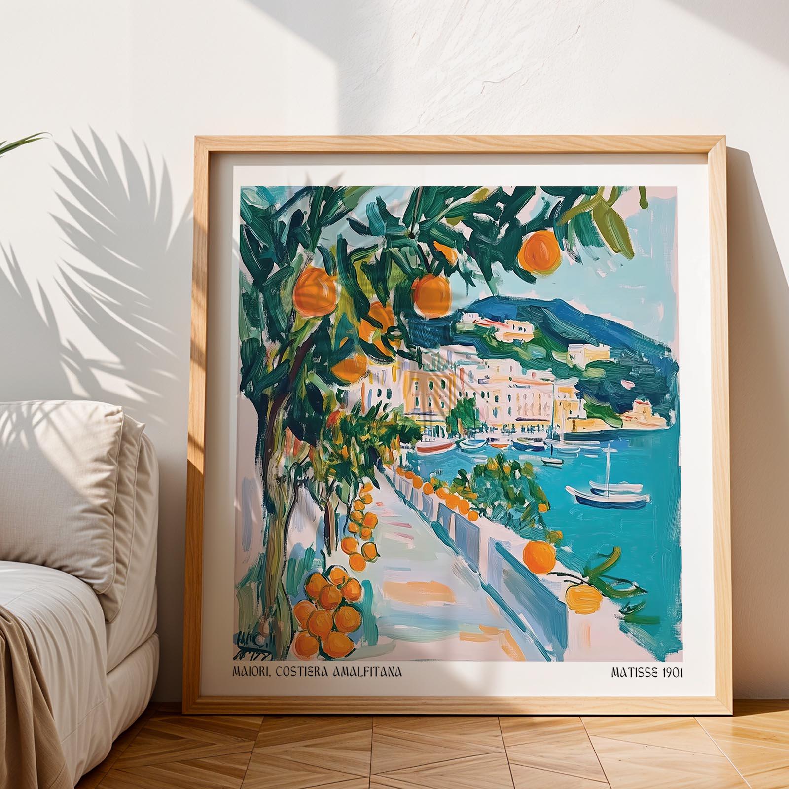 Amalfi Coast Art Print: Maiori Italy, Mediterranean Coastal Town
