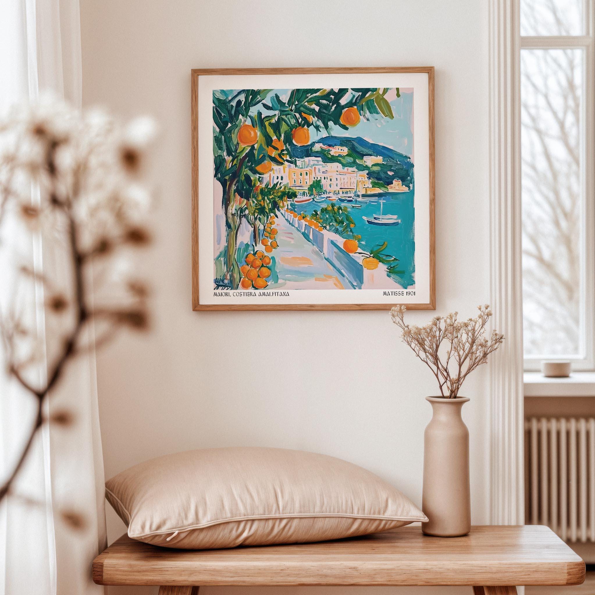 Amalfi Coast Art Print: Maiori Italy, Mediterranean Coastal Town