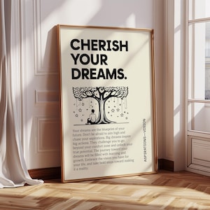 Dreams Poster Inspire Wall Art for Office Postive Quote Wall Print for Students Inspirational Posters with Quotes Poster Students Dorm Room