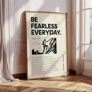 Inspirational Wall Decor Positive Quote Poster for Boys Room Office Art Motivational Gift for Him Home Poster