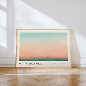 Abstraktes Stadtbild mit Farbverlauf für das moderne Wohndekor | Mark Rothko- inspiriertes Poster | Minimalistisches Büro Poster
