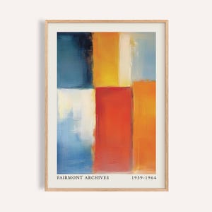 Color Block Abstract Art Print: Modern Geometric Wall Decor - Etsy