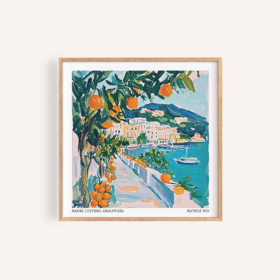 Amalfi Coast Art Print: Maiori Italy, Mediterranean Coastal Town
