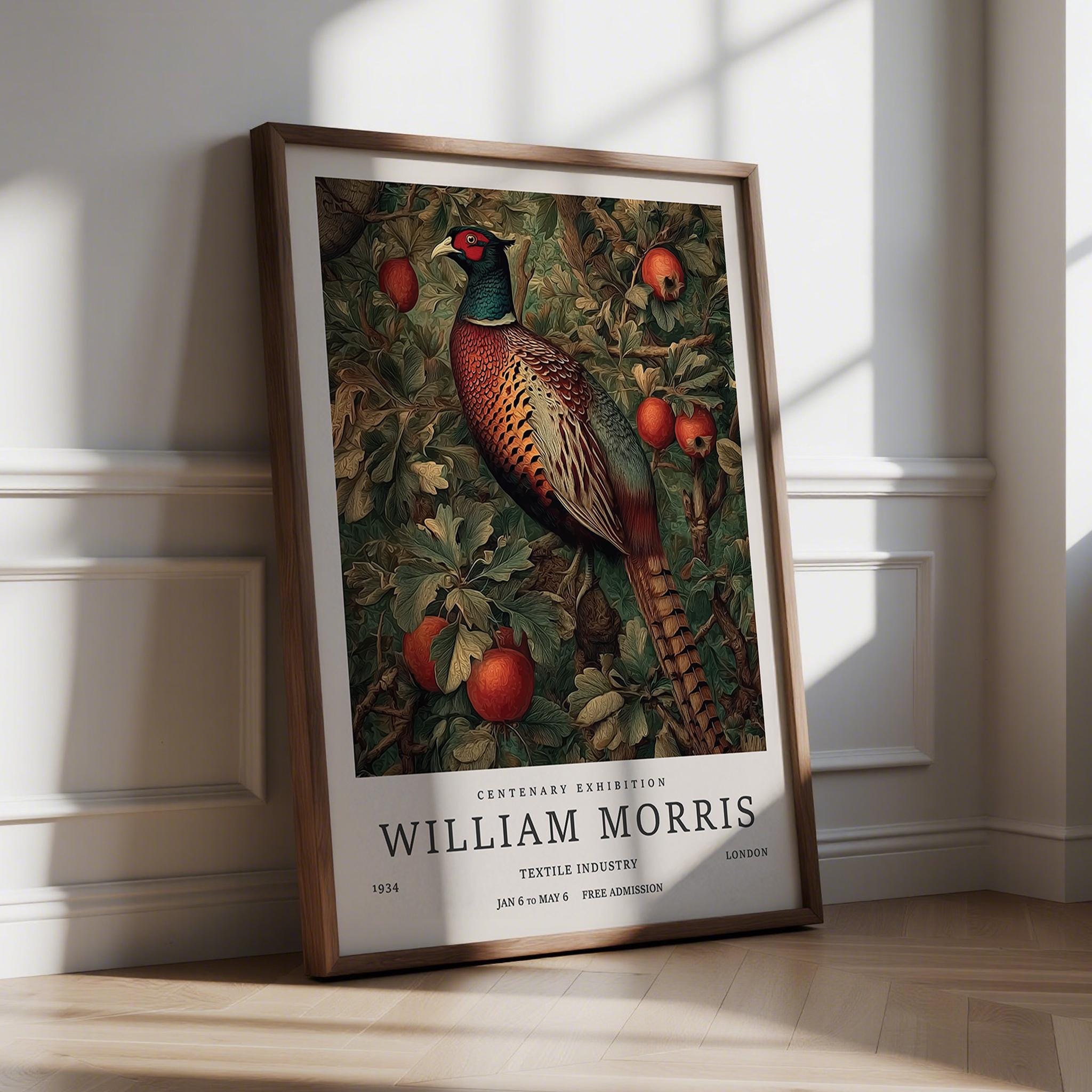 William Morris Pheasant Print: Rustic Orchard Bird Wall Art - Etsy