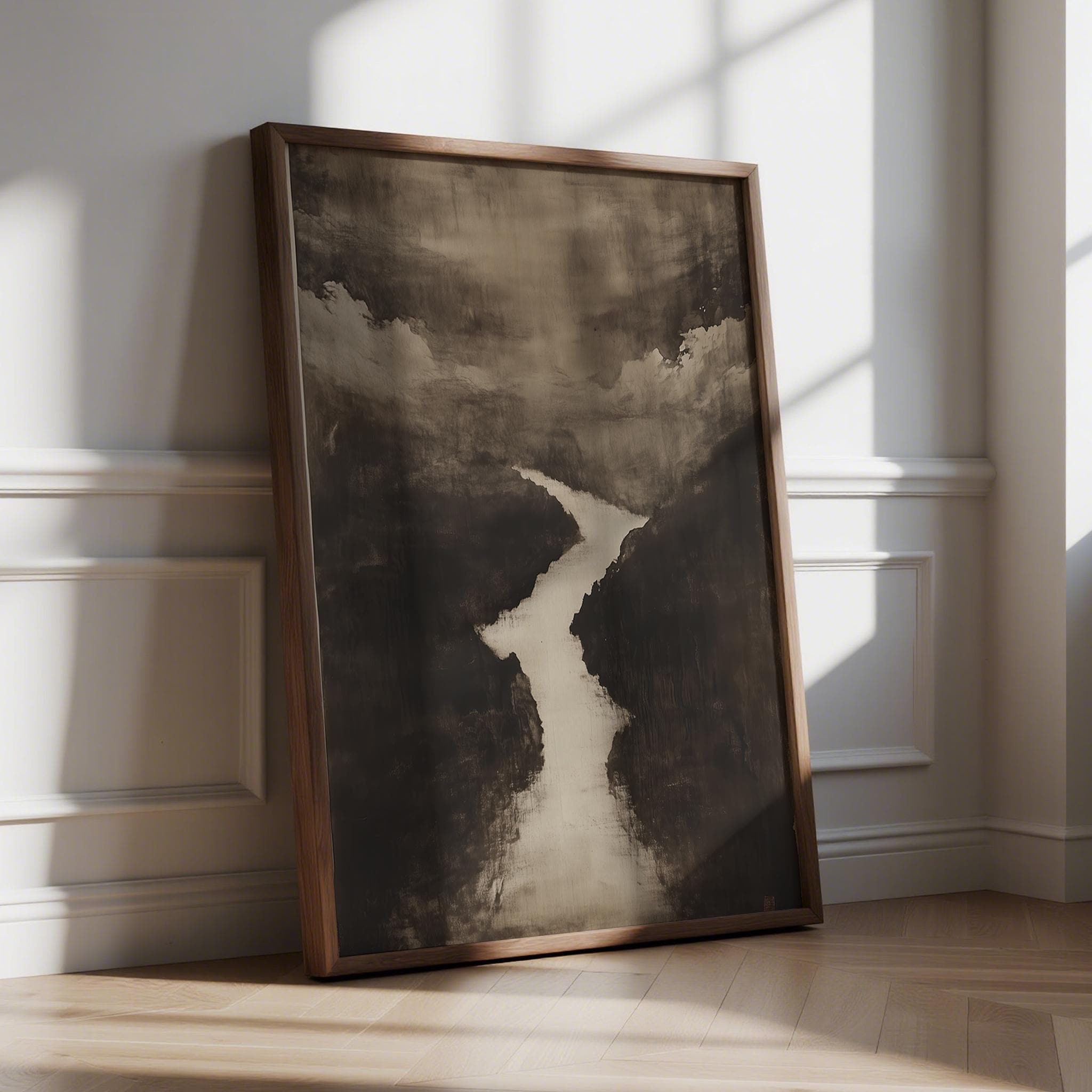 墨絵川の風景画：日本の水墨画 - Etsy 日本