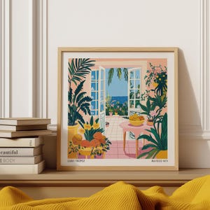 Impresión de Matisse sobre Saint-Tropez / Arte mural costero de la Riviera Francesa / Póster impresionista mediterráneo para sala de estar, cocina, comedor y dormitorio