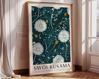 喜ばれる誕生日プレゼント Kusama Yayoi Dandelions Art Wall Exhibition | Print 1985 邦楽