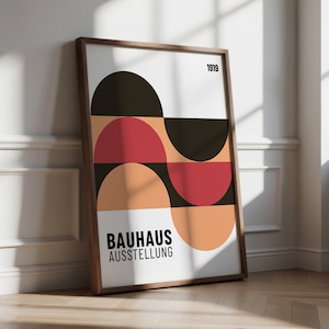 Cartaz da Exposição Bauhaus: Impressão de Arte Geométrica Modernista