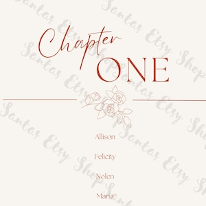 Seating Chart Chapter Pages Digital File Includes Tables 1-30 / Chapters 1-30 DIY Brides (Transparent Background)