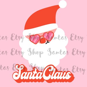 Santa Babe Pink Heart Sunglasses