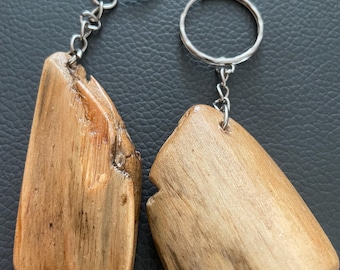 Handmade Wooden Keychain Driftwood